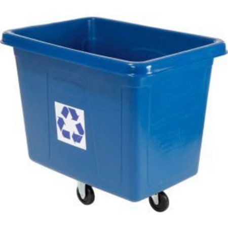 RUBBERMAID COMMERCIAL Rubbermaid® Mobile Recycling Container Cube Truck, 119 Gallon, Blue FG461673BLUE